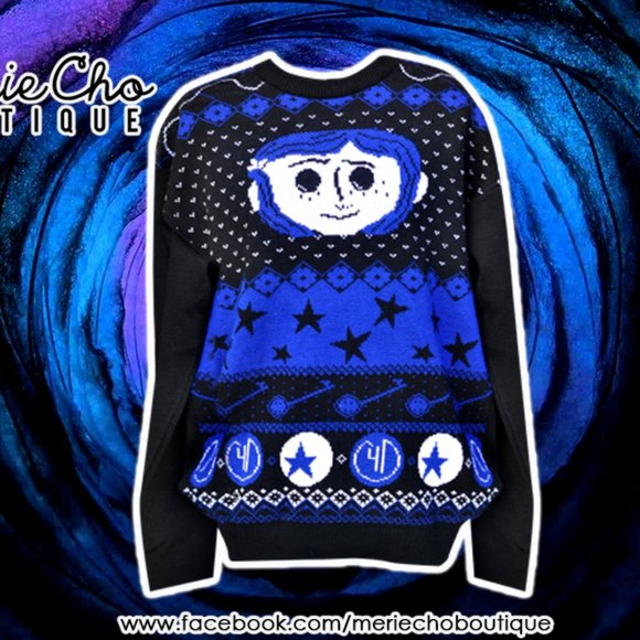 Merie Cho Boutique Sweaters - NEW Coraline Christmas Ugly sweater